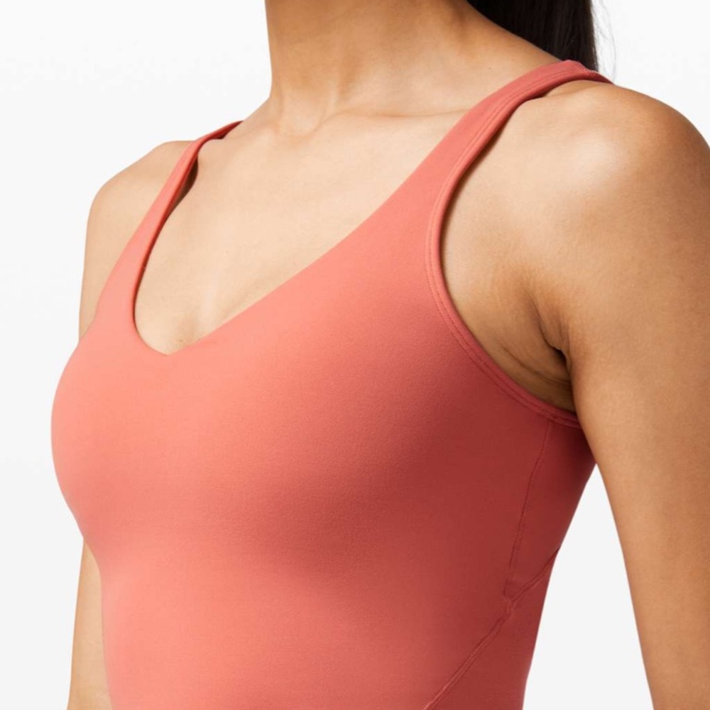 NWT Lululemon Align Arise Tank Coral crop top Nulu - Picture 3 of 8